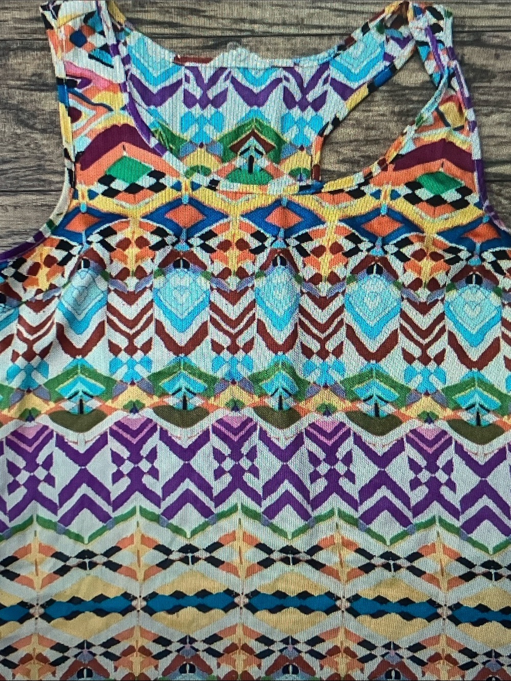 Girls' Bright Multicolor Tribal Print Tank Top